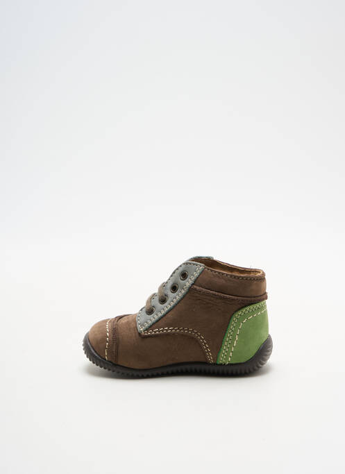 Bottillons nubuck bout rond marron ASTER garcon