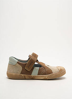 Sandales/nu pieds matière lisse bout rond marron MOD8 garçon