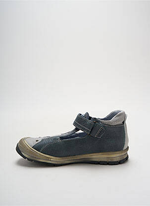 Sandales/nu pieds tissage satiné bout rond bleu LE LOUP BLANC garçon