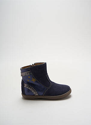 Bottines/boots matière lisse plateforme bleu NOËL fille