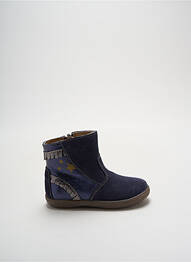 Bottines/boots matière lisse plateforme bleu NOËL fille