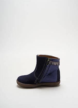 Bottines/boots matière lisse plateforme bleu NOËL fille