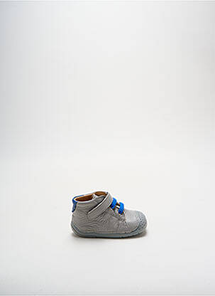 Bottillons matière lisse bout rond gris BABYBOTTE garçon