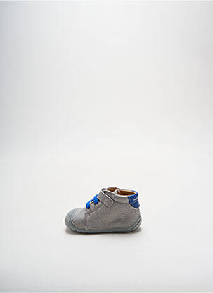 Bottillons matière lisse bout rond gris BABYBOTTE garçon