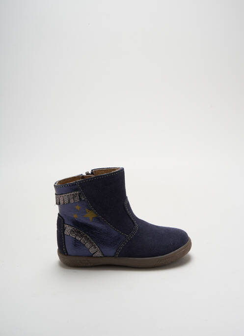 Bottines/boots matière lisse plateforme bleu NOËL fille