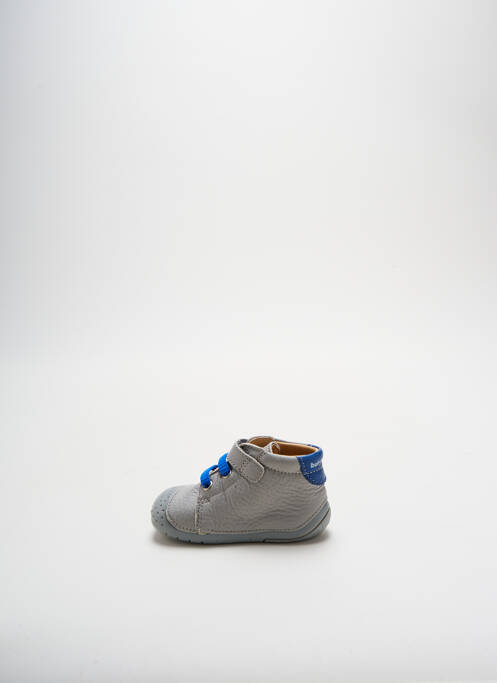 Bottillons matière lisse bout rond gris BABYBOTTE garcon