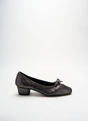 Ballerines carré talon plat jusqu'à 3cm argent REQINS femme
