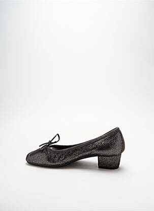 Ballerines carré talon plat jusqu'à 3cm argent REQINS femme