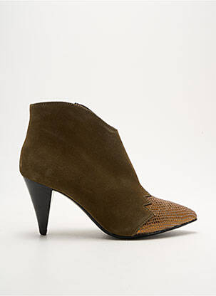 Bottines/boots bout pointu talon de 4 à 6cm vert BY K... femme