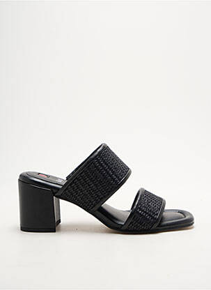 Mules/sabots matière lisse talon de 4 à 6cm noir HOGL femme