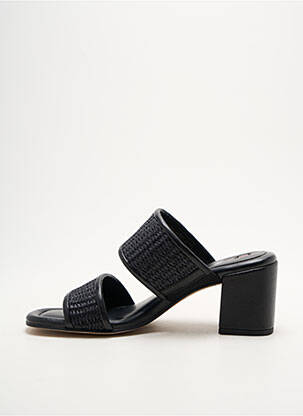 Mules/sabots matière lisse talon de 4 à 6cm noir HOGL femme