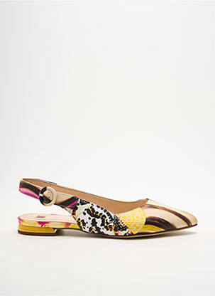 Sandales/nu pieds matière lisse talon plat jusqu'à 3cm jaune HOGL femme