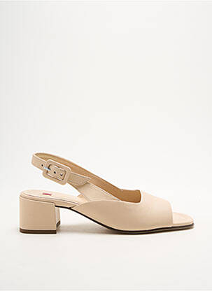 Sandales/nu pieds tissage satiné talon de 4 à 6cm beige HOGL femme