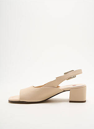Sandales/nu pieds tissage satiné talon de 4 à 6cm beige HOGL femme