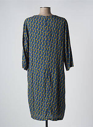 Robe mi-longue manches 3/4 manches 3/4 bleu MAE MAHE femme