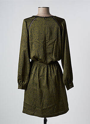 Robe mi-longue manches longues manches longues vert FREEMAN T.PORTER femme