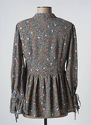 Blouse tissage popeline manches longues noir MOLLY BRACKEN femme