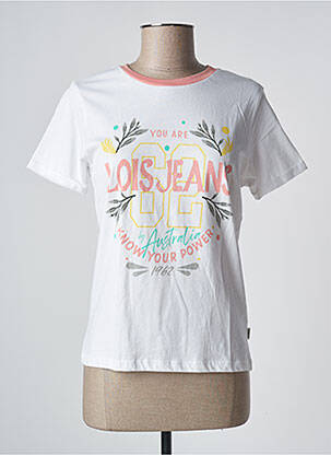 T-shirt coupe droite manches courtes blanc LOIS femme