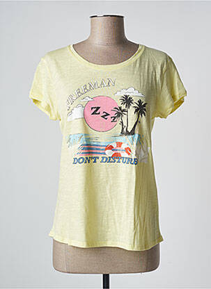 T-shirt coupe droite manches courtes jaune FREEMAN T.PORTER femme