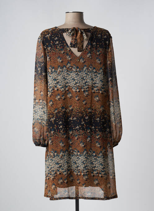 Robe mi-longue marron LE PETIT BAIGNEUR pour femme