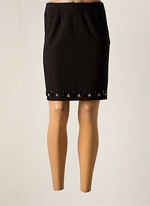 Jupe courte taille haute noir BLEU D'AZUR femme