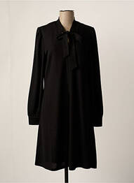 Robe mi-longue manches longues manches longues noir ESQUALO femme