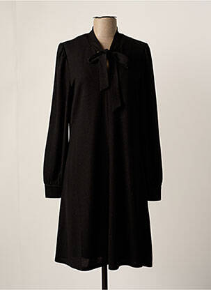 Robe mi-longue manches longues manches longues noir ESQUALO femme