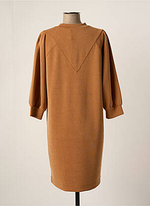 Robe mi-longue manches 3/4 manches 3/4 beige ESQUALO femme