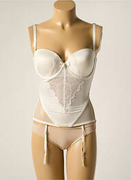 Guêpière/porte-jarretelle effet matière satinée beige TRIUMPH femme
