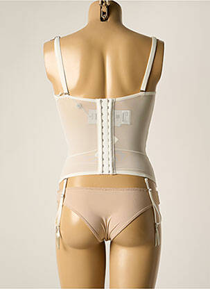 Guêpière/porte-jarretelle effet matière satinée beige TRIUMPH femme