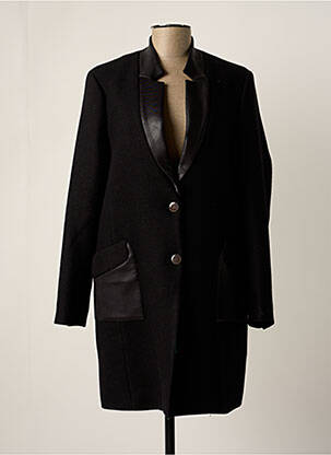 Manteau long noir EVA KAYAN pour femme