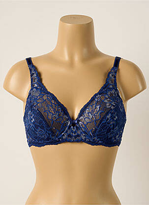 Soutien-gorge broderie haut soutien-gorge emboitant bleu TRIUMPH femme