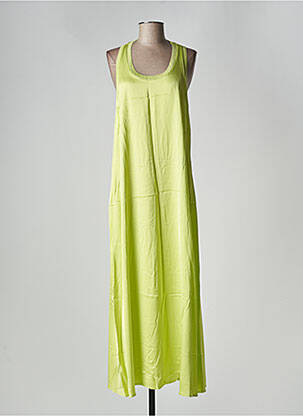 Robe longue sans manche sans manche vert FRACOMINA femme