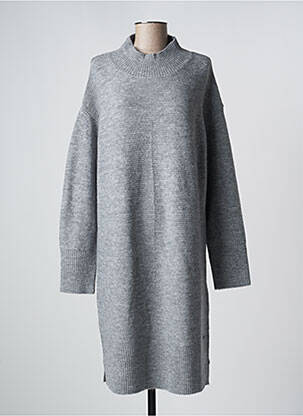 Robe pull resserrée sur le bas manches longues gris TIMEZONE femme