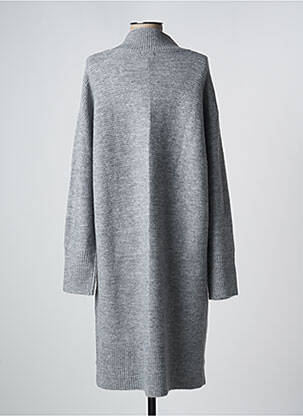 Robe pull resserrée sur le bas manches longues gris TIMEZONE femme