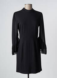 Robe mi-longue manches longues manches longues noir FRACOMINA femme