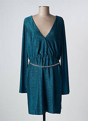 Robe mi-longue manches longues manches longues bleu FRACOMINA femme