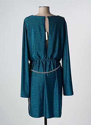 Robe mi-longue manches longues manches longues bleu FRACOMINA femme
