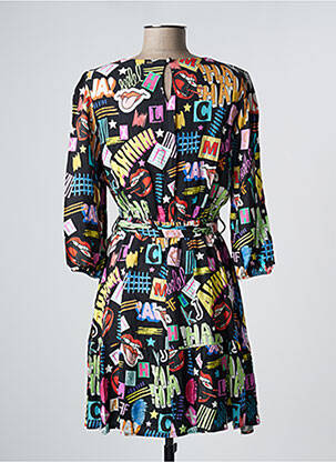 Robe mi-longue manches 3/4 manches 3/4 noir FRACOMINA femme