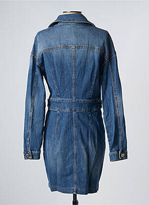 Robe courte manches longues manches longues bleu FRACOMINA femme