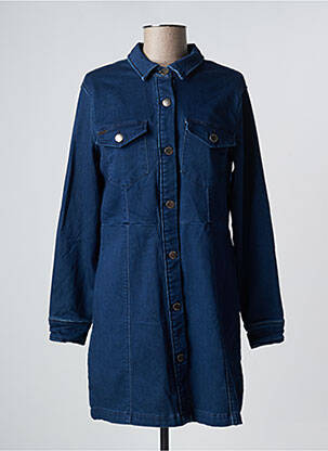 Robe courte manches longues manches longues bleu WAXX femme