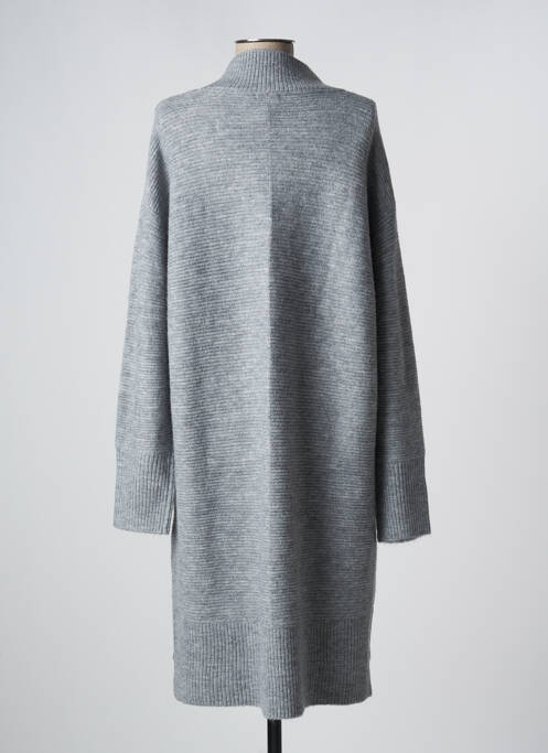 Robe pull resserrée sur le bas manches longues gris TIMEZONE femme