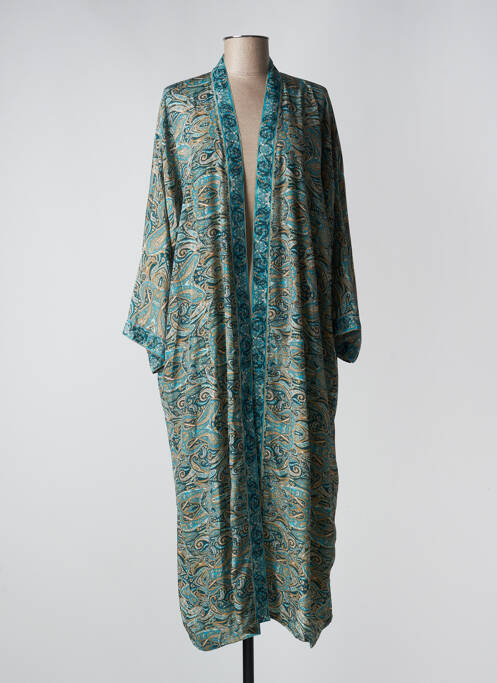 Veste kimono bleu LAUREN VIDAL pour femme