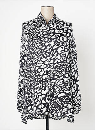 Chemisier coupe fluide manches longues noir FRACOMINA femme