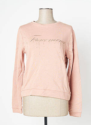 Sweat-shirt stretch manches longues rose FRACOMINA femme
