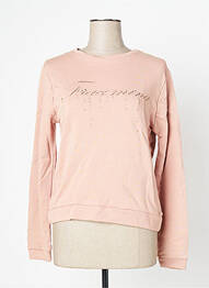 Sweat-shirt stretch manches longues rose FRACOMINA femme