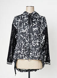 Veste casual col rond noir MC PLANET femme