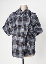 Veste casual coupe droite bleu LAUREN VIDAL femme