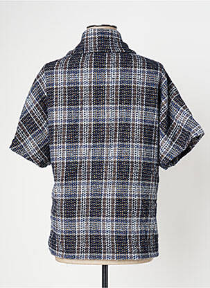Veste casual coupe droite bleu LAUREN VIDAL femme