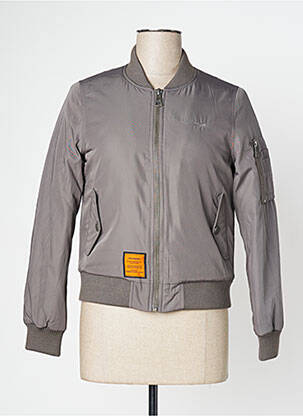 Blouson tissage imperméable vert BOMBERS femme